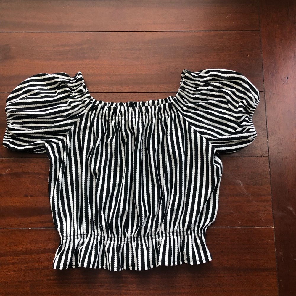 black and white shirt